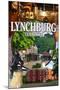 Lynchburg, Tennessee - Town Scenes-Lantern Press-Mounted Art Print