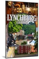 Lynchburg, Tennessee - Town Scenes-Lantern Press-Mounted Art Print