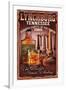 Lynchburg, Tennessee - Whiskey Vintage Sign-Lantern Press-Framed Art Print