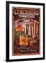 Lynchburg, Tennessee - Whiskey Vintage Sign-Lantern Press-Framed Art Print