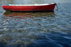 Red Boat-Lynda White-Stretched Canvas