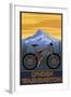 Lynden, Washington - Mountain Bike Scene-Lantern Press-Framed Art Print