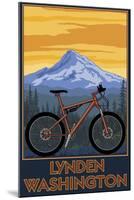 Lynden, Washington - Mountain Bike Scene-Lantern Press-Mounted Art Print