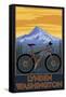 Lynden, Washington - Mountain Bike Scene-Lantern Press-Framed Stretched Canvas