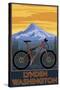 Lynden, Washington - Mountain Bike Scene-Lantern Press-Stretched Canvas