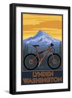 Lynden, Washington - Mountain Bike Scene-Lantern Press-Framed Art Print
