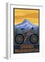 Lynden, Washington - Mountain Bike Scene-Lantern Press-Framed Art Print