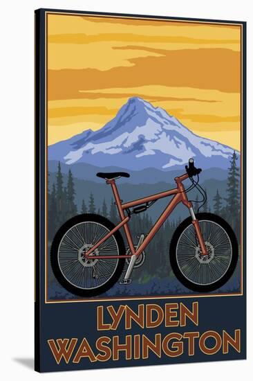 Lynden, Washington - Mountain Bike Scene-Lantern Press-Stretched Canvas