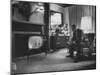 Lyndon B. Johnson Watching Television During the Democratic National Convention-null-Mounted Photographic Print