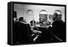 Lyndon Johnson Meeting with Civil Rights Leaders at the White House, March 16, 1966-null-Framed Stretched Canvas