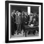 Lyndon Johnson Signing of Bill Establishing Dept. of Housing and Urban Development, 1965-null-Framed Photo