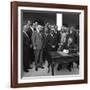 Lyndon Johnson Signing of Bill Establishing Dept. of Housing and Urban Development, 1965-null-Framed Photo