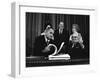 Lyndon Johnson Signing the Medicare Bill with Former President Truman, July 7,1965-null-Framed Photo