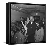 Lyndon Johnson Takes the Oath of Office after Kennedy's Assassination, Nov. 22,1963-null-Framed Stretched Canvas