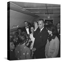 Lyndon Johnson Takes the Oath of Office after Kennedy's Assassination, Nov. 22,1963-null-Stretched Canvas