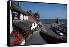 Lynmouth, Devon, England, United Kingdom-Cyndy Black-Framed Stretched Canvas