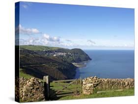 Lynmouth From Countisbury, Exmoor, Somerset, England, United Kingdom, Europe-Jeremy Lightfoot-Stretched Canvas