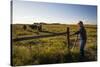 Lynn Ballagh Closing Gate on His Cattle Ranch-Cheryl-Samantha Owen-Stretched Canvas