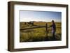 Lynn Ballagh Closing Gate on His Cattle Ranch-Cheryl-Samantha Owen-Framed Photographic Print