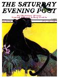 "Black Panther," Saturday Evening Post Cover, August 13, 1932-Lynn Bogue Hunt-Framed Stretched Canvas