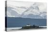 Lynn Canal Southeast Alaska. Chilkat Mountains and Eldred Rock Light-Michael Qualls-Stretched Canvas