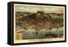 Lynn, Massachusetts - Panoramic Map-Lantern Press-Framed Stretched Canvas