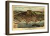 Lynn, Massachusetts - Panoramic Map-Lantern Press-Framed Art Print