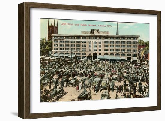 Lyon Block, Public Market, Albany-null-Framed Art Print