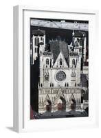 Lyon Cathedral (Dedicated to Saint John Baptist and Saint Stephen)-null-Framed Giclee Print