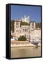 Lyon Cathedral with Notre Dame De Fourviere Above, Lyon, Rhone, Rhone-Alpes, France, Europe-Julian Elliott-Framed Stretched Canvas