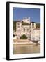 Lyon Cathedral with Notre Dame De Fourviere Above, Lyon, Rhone, Rhone-Alpes, France, Europe-Julian Elliott-Framed Photographic Print