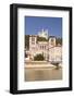 Lyon Cathedral with Notre Dame De Fourviere Above, Lyon, Rhone, Rhone-Alpes, France, Europe-Julian Elliott-Framed Photographic Print