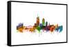 Lyon France Skyline-Michael Tompsett-Framed Stretched Canvas