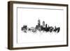 Lyon France Skyline-Michael Tompsett-Framed Premium Giclee Print