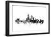 Lyon France Skyline-Michael Tompsett-Framed Premium Giclee Print