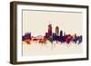 Lyon France Skyline-Michael Tompsett-Framed Art Print