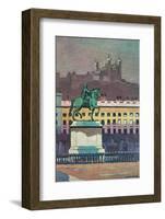 Lyon, Place Bellecour-Maurice Barbey-Framed Photographic Print