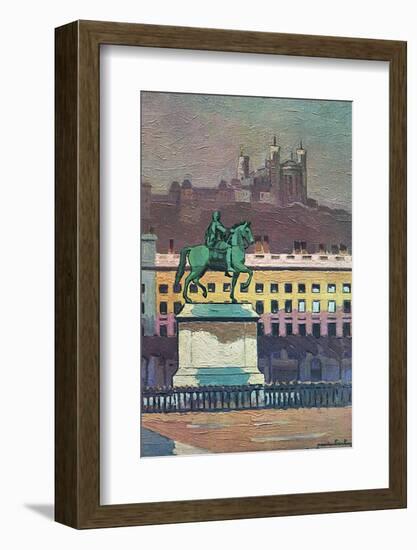 Lyon, Place Bellecour-Maurice Barbey-Framed Photographic Print