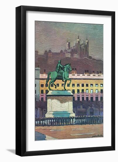 Lyon, Place Bellecour-Maurice Barbey-Framed Photographic Print