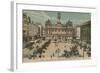 Lyon - Place des Terreaux - Bartholdi Fountain and the Town Hall. Postcard Sent in 1913-French Photographer-Framed Giclee Print