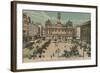 Lyon - Place des Terreaux - Bartholdi Fountain and the Town Hall. Postcard Sent in 1913-French Photographer-Framed Giclee Print