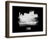 Lyon Skyline Brush Stroke - White-NaxArt-Framed Art Print