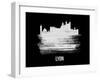 Lyon Skyline Brush Stroke - White-NaxArt-Framed Art Print