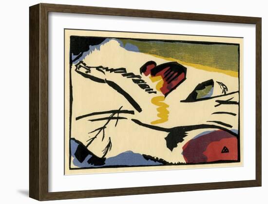 Lyrisches Presse (1911)-Wassily Kandinsky-Framed Art Print