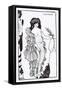 Lysistrata Shielding Her Coynte, Illustration for Lysistrata by Aristophanes-Aubrey Beardsley-Framed Stretched Canvas