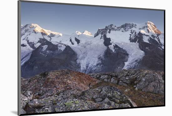 Lyskamm, Castor, Pollux, Breithorn, Gornergrat, Valais, Switzerland-Rainer Mirau-Mounted Photographic Print