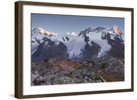 Lyskamm, Castor, Pollux, Breithorn, Gornergrat, Valais, Switzerland-Rainer Mirau-Framed Photographic Print