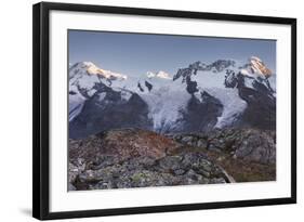 Lyskamm, Castor, Pollux, Breithorn, Gornergrat, Valais, Switzerland-Rainer Mirau-Framed Photographic Print