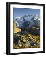 Lyskamm, Castor, Pollux, Breithorn, Gornergrat, Valais, Switzerland-Rainer Mirau-Framed Photographic Print