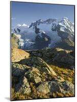 Lyskamm, Castor, Pollux, Breithorn, Gornergrat, Valais, Switzerland-Rainer Mirau-Mounted Photographic Print